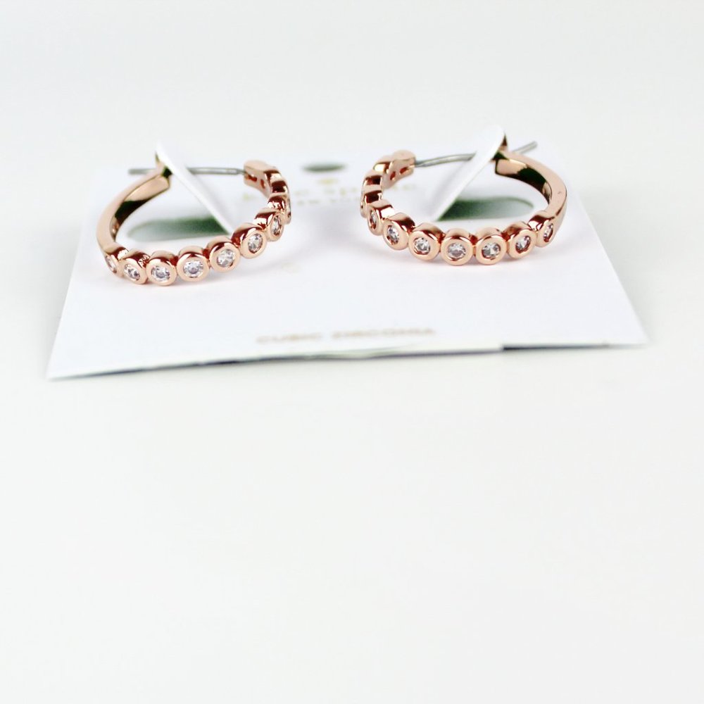 NWT Kate Spade bezel cz Earring